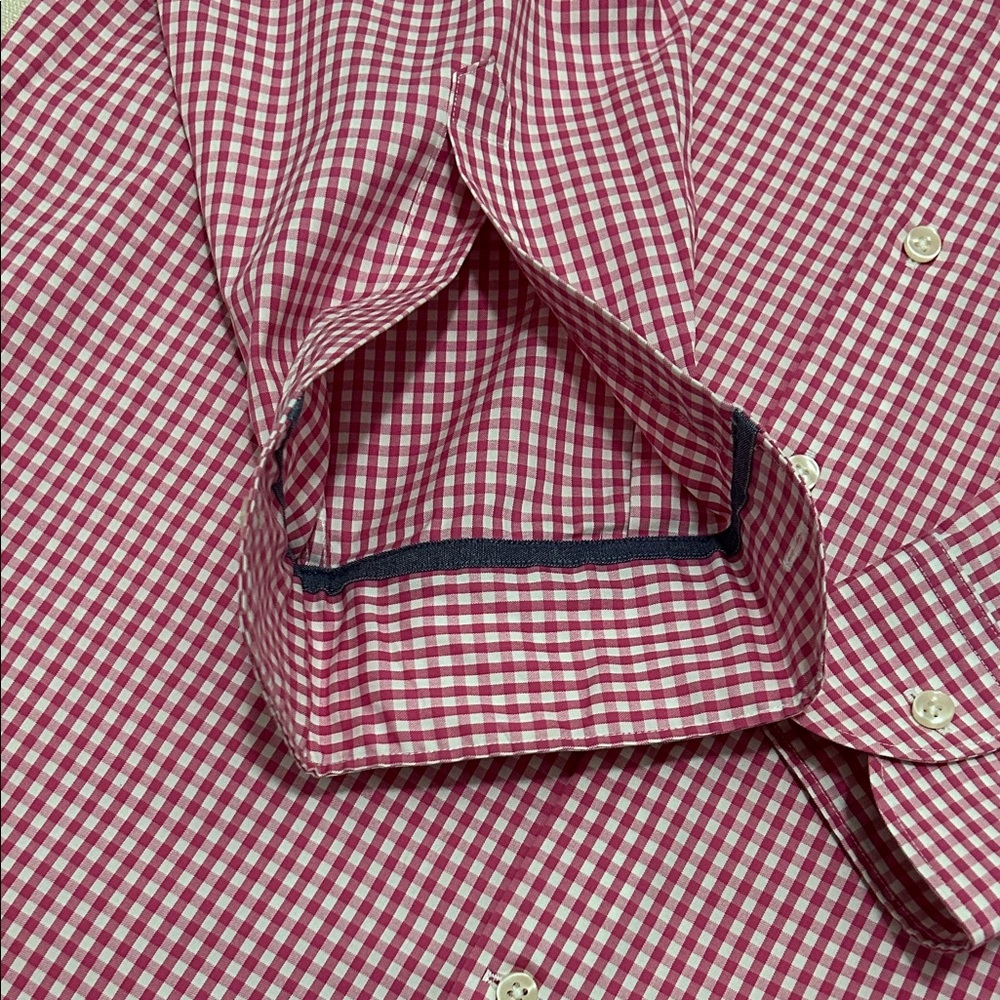 Charles Tyrwhitt Shirt Men’s Red Checkered Dress Button Down - Picture 12 of 14